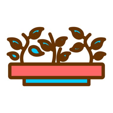 bitki simgesi vektörü beyaz arkaplanda izole edildi