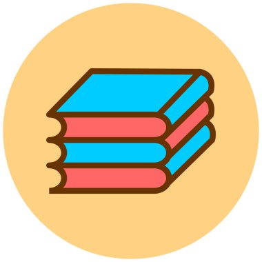 Kitaplar. Web simgesi basit illüstrasyon