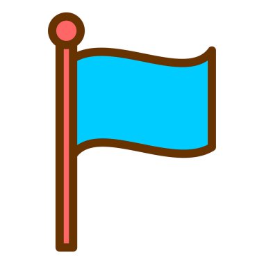 bayrak ikonu vektör illüstrasyonu