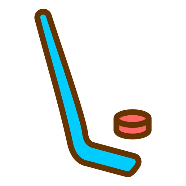 Hockey Web Icoon Eenvoudige Illustratie — Stockvector