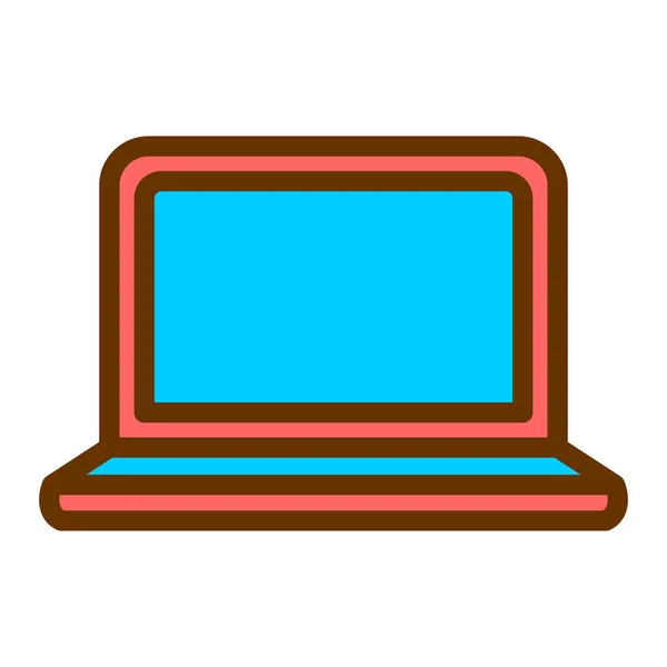 Laptop Com Design Ilustração Vetorial Computador Tela — Vetor de Stock