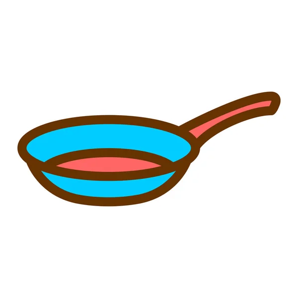 Kitchen Utensils Icon Outline Illustration Frying Pan Vector Icons Web — Stock Vector