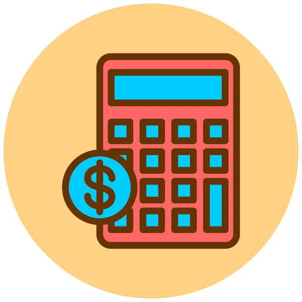 Calculator Flat Vector Icon — Stock Vector