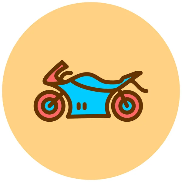 Motorbicikli Web Ikon Egyszerű Illusztráció — Stock Vector