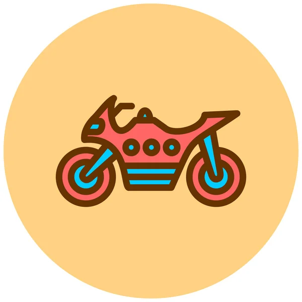 Motorrad Web Symbol Einfache Illustration — Stockvektor