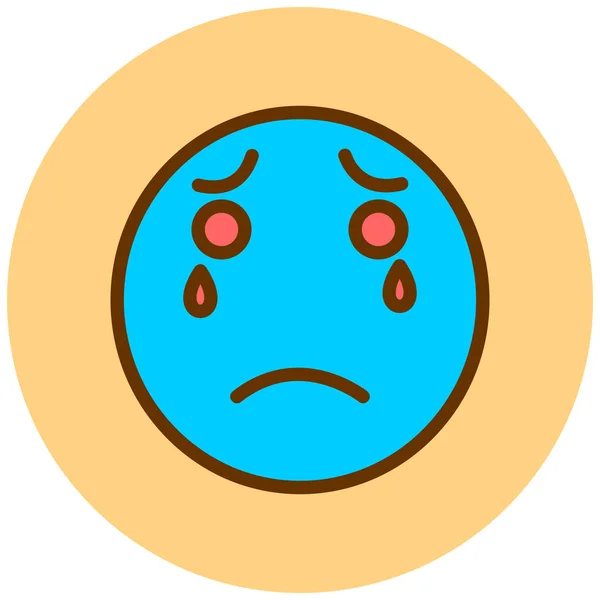 Möt Emoticon Webbikon — Stock vektor