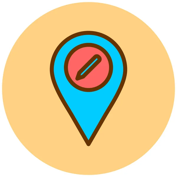 Location Pin Einfache Illustration — Stockvektor