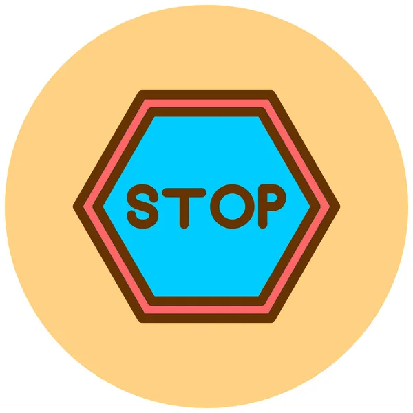 Stoppschild Symbol Vektor Illustration — Stockvektor