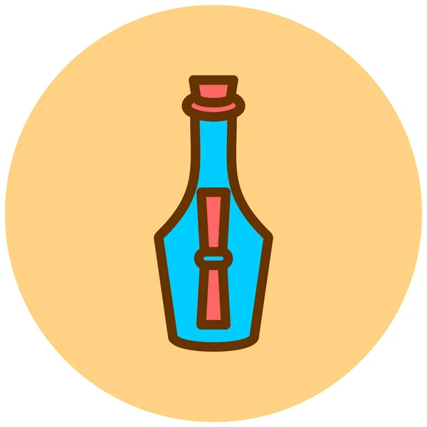 Bouteille Bière Illustration Simple — Image vectorielle