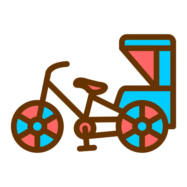 Vélo Icône Web Illustration Simple — Image vectorielle