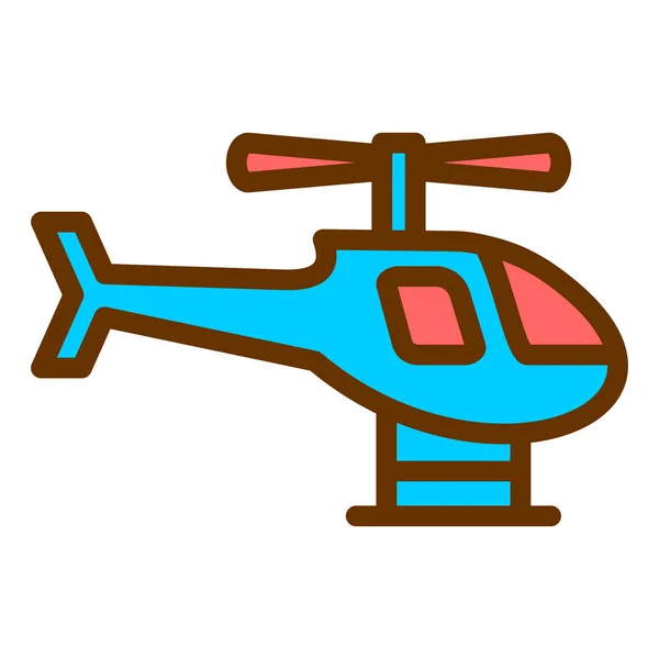 Helicóptero Icono Web Ilustración Simple — Vector de stock