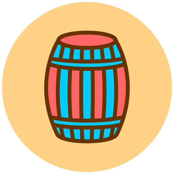 Beer Barrel Simple Design — Stock Vector