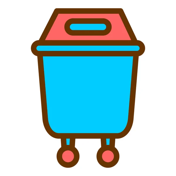 Ícone Lata Lixo Ilustração Vetorial —  Vetores de Stock