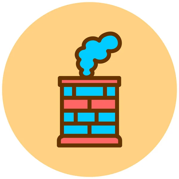 Chimney Web Icon Simple Illustration — Stock Vector