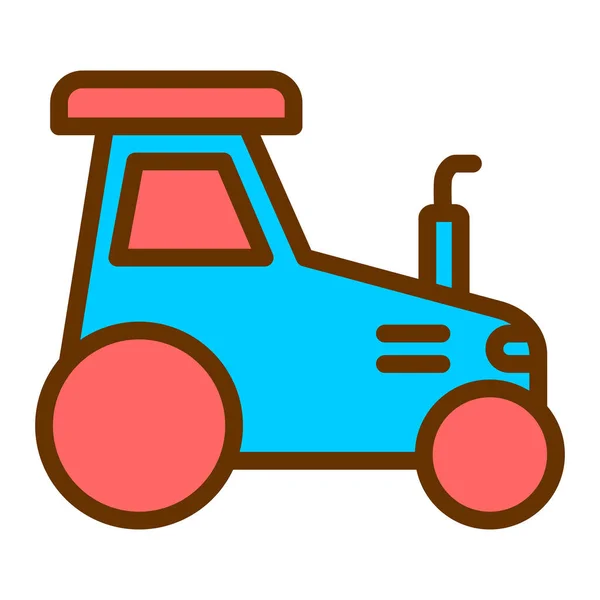 Traktor Web Ikon Egyszerű Illusztráció — Stock Vector