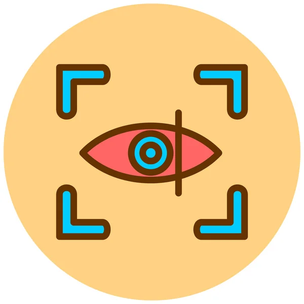 Ojo Icono Web Ilustración Simple — Vector de stock