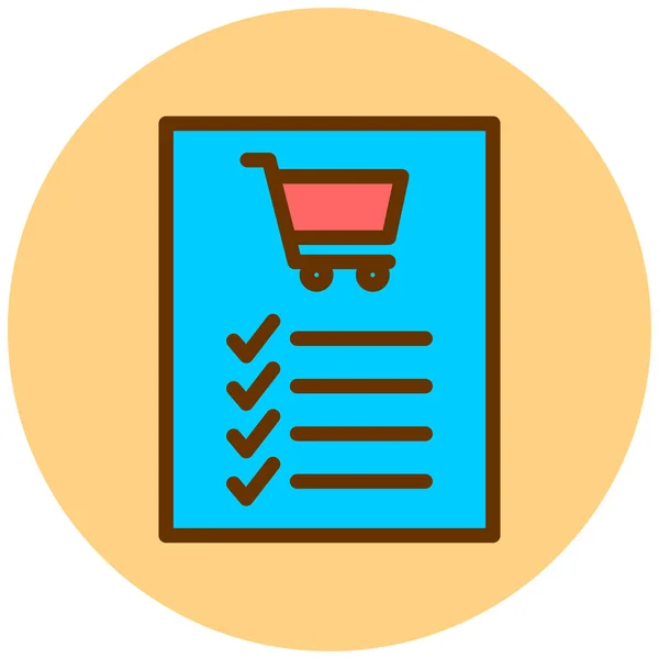 Shopping Web Icon Simple Illustration — Stock Vector