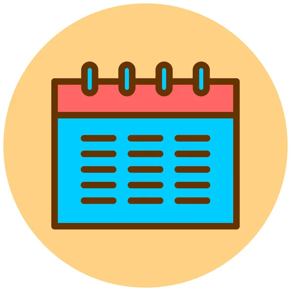 Calendar Web Icon Simple Illustration — Stock Vector