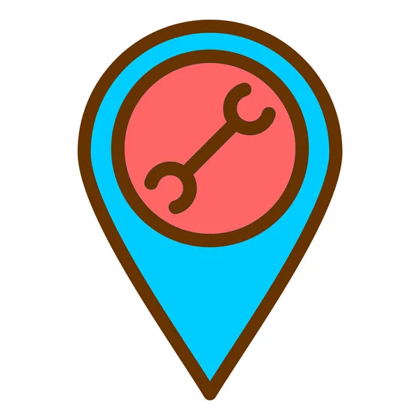 Standort Pin Icon Vektor Illustration — Stockvektor