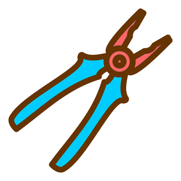 Pliers Web Icon Simple Illustration — Stock Vector