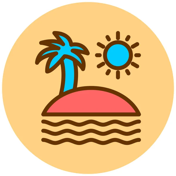 Strand Web Symbol Einfache Illustration — Stockvektor
