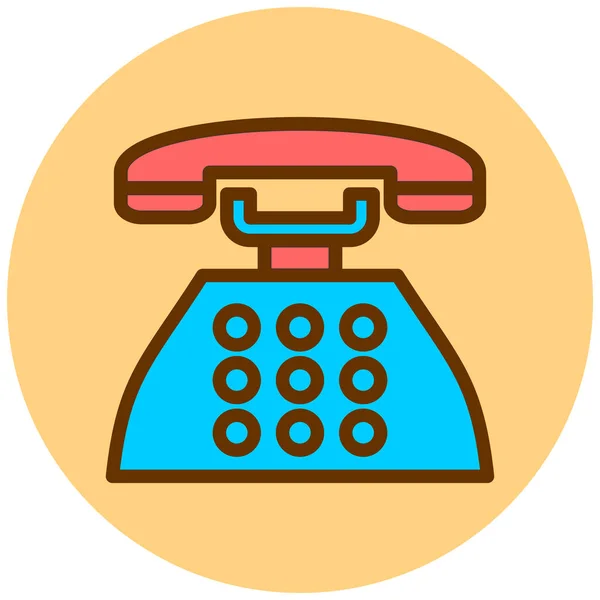 Telefon Flachvektorsymbol — Stockvektor