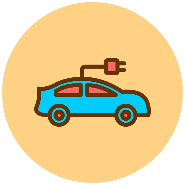 Coche Icono Web Ilustración Simple — Vector de stock