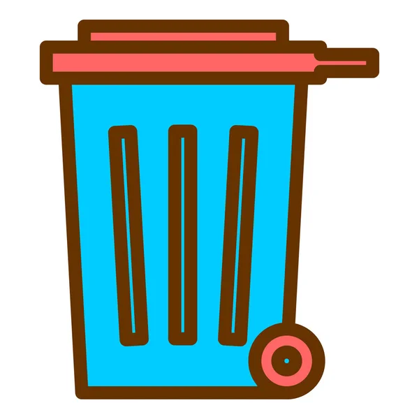 Søppelbøtte Enkel Utforming – stockvektor