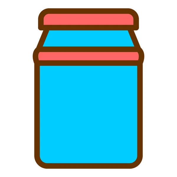 Jam Jar Icon Outline Illustration Honey Bottle Vector Icons Web — ストックベクタ