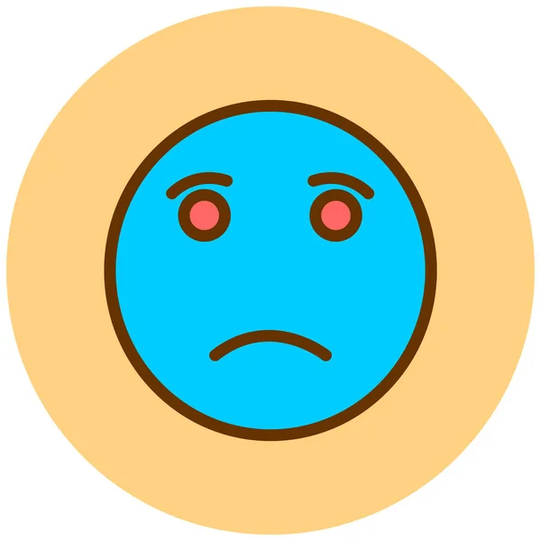 Cara Emoticon Ícone Web —  Vetores de Stock