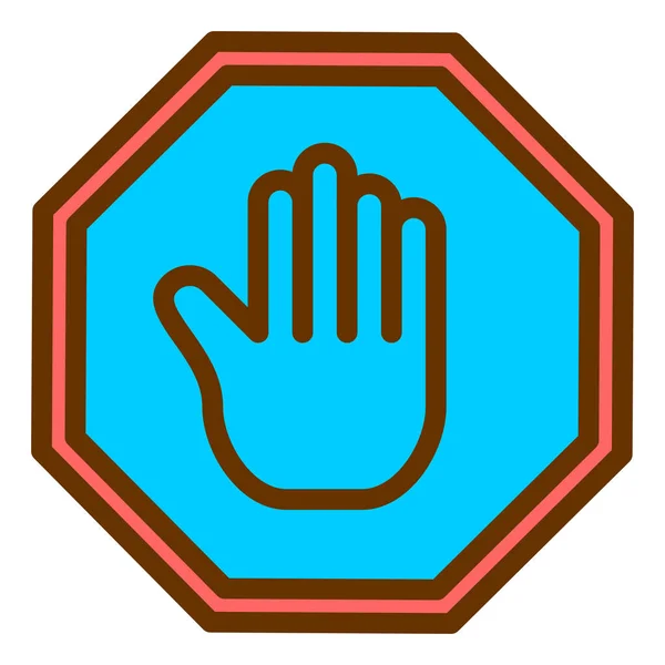 Stop Icono Signo Ilustración Vectorial — Vector de stock