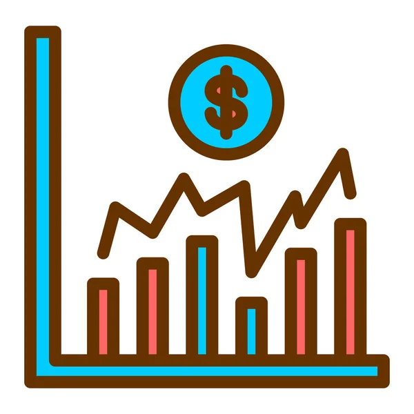 Financial Growth Graph Vector Illustration — Stock Vector