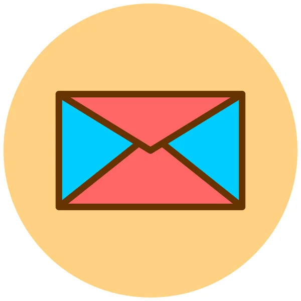 Ταχυδρομείο Web Εικονίδιο Απλή Απεικόνιση — Διανυσματικό Αρχείο
