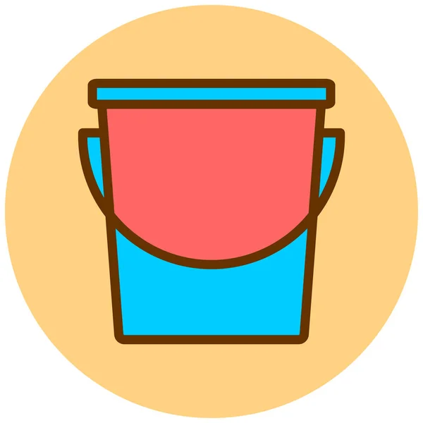 Cubo Icono Web Ilustración Simple — Vector de stock