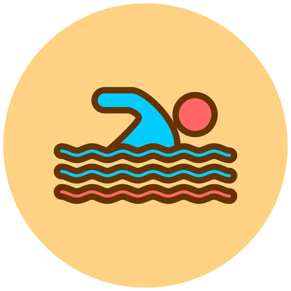 Schwimmbad Webikone — Stockvektor