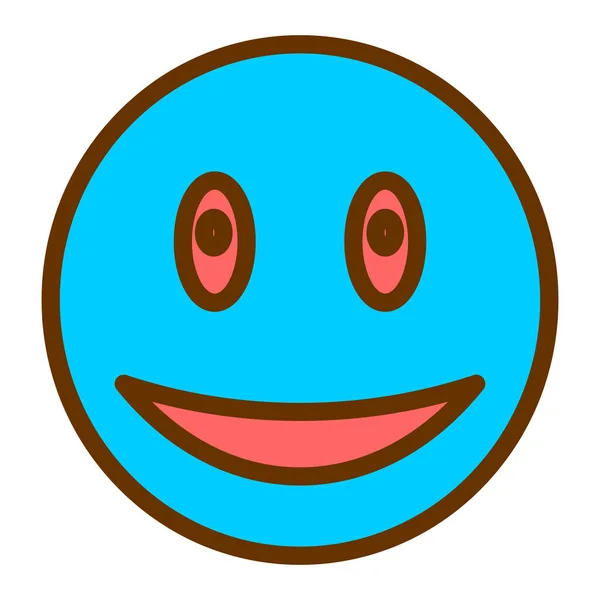 Smile Face Emoticon Icon Vector Illustration Design — Stock Vector