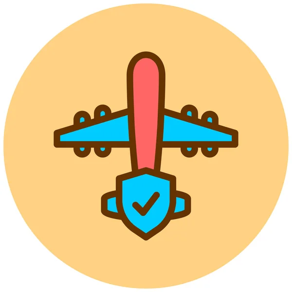 Avión Icono Web Ilustración Simple — Vector de stock