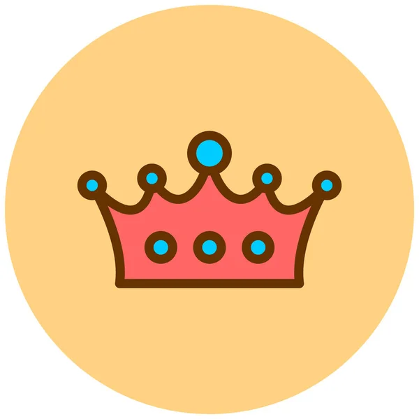Coroa Ícone Web Ilustração Simples — Vetor de Stock