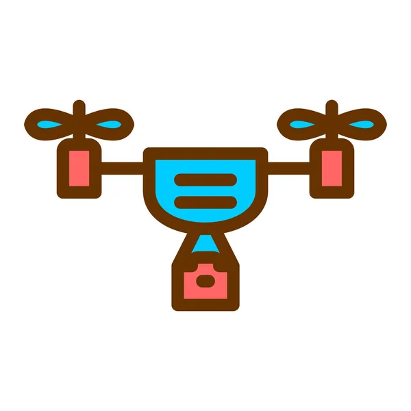 Vektor Illustration Des Drohnen Symbols — Stockvektor