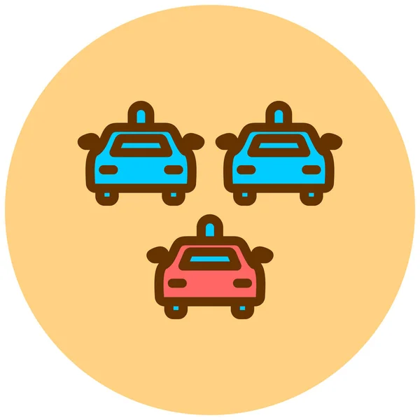 Taxi Icono Web — Vector de stock