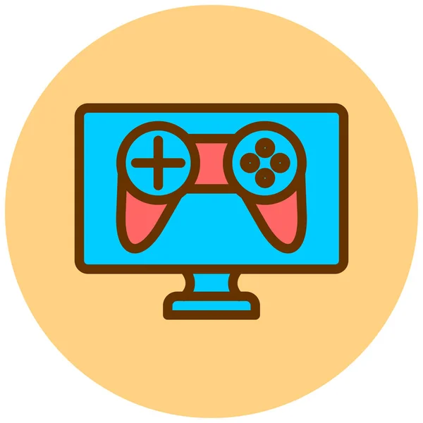 Joystick Icono Web Vector Ilustración — Vector de stock