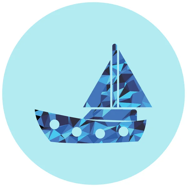 Boat Web Icon Vector Illustration — Stock Vector