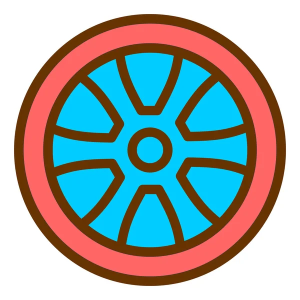 Значок Колеса Простая Иллюстрация Векторных Значков Шин Автомобиля Паутины — стоковый вектор