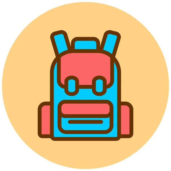 Rucksack Web Symbol Einfache Illustration — Stockvektor