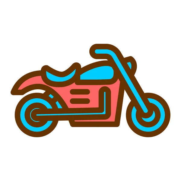 Motorfiets Pictogram Vector Illustratie — Stockvector