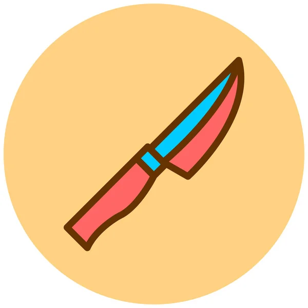 Μαχαίρι Web Εικονίδιο Απλή Απεικόνιση — Διανυσματικό Αρχείο