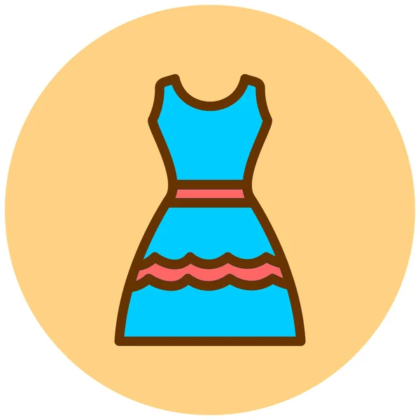 ドレスだ Webアイコンシンプルなイラスト — ストックベクタ