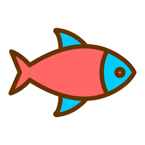 Fisch Symbol Vektor Illustration — Stockvektor