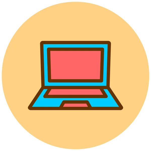 Laptop Ikona Web Prosta Ilustracja — Wektor stockowy