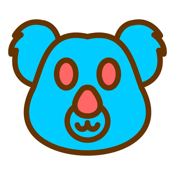 Roztomilý Medvědí Obličej Vektorová Ilustrace — Stockový vektor
